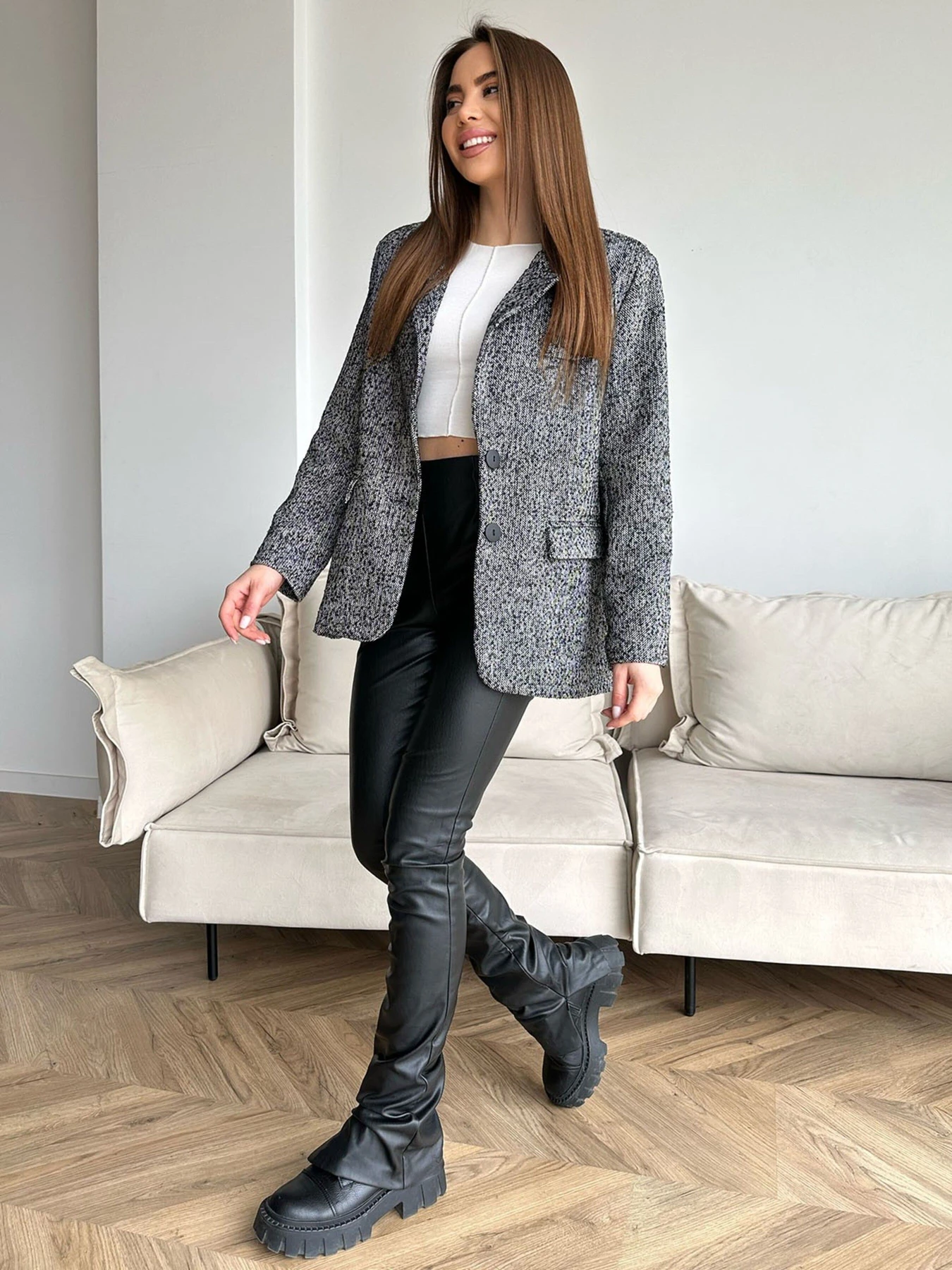 Пиджаки ISSA Plus модель 13745_grey Пиджаки ISSA Plus модель 13745_grey Фото