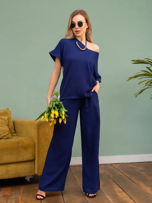 Костюмы ISSA Plus модель 13747_blue Фото