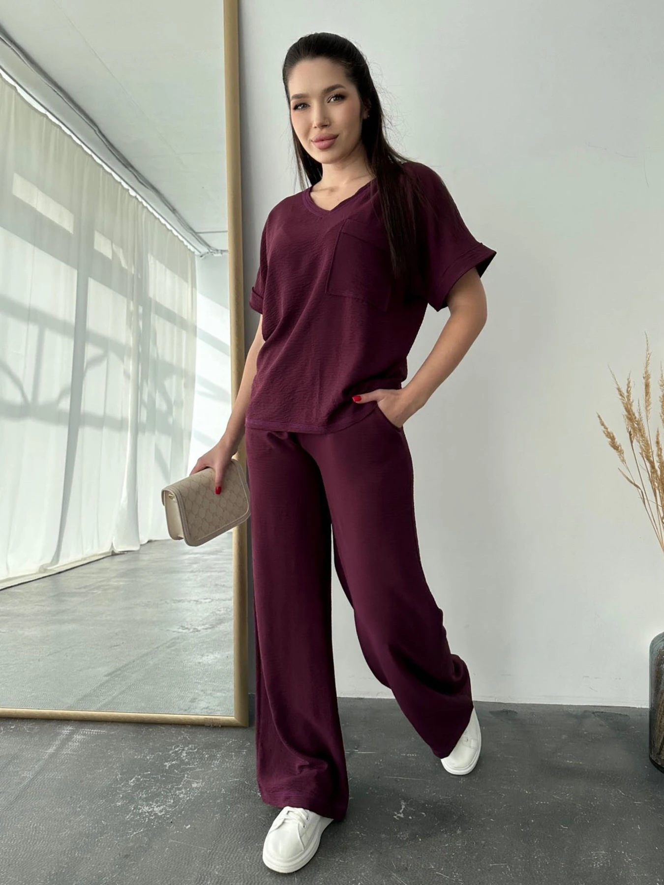 Костюмы ISSA Plus модель 13747_purple Костюмы ISSA Plus модель 13747_purple Фото