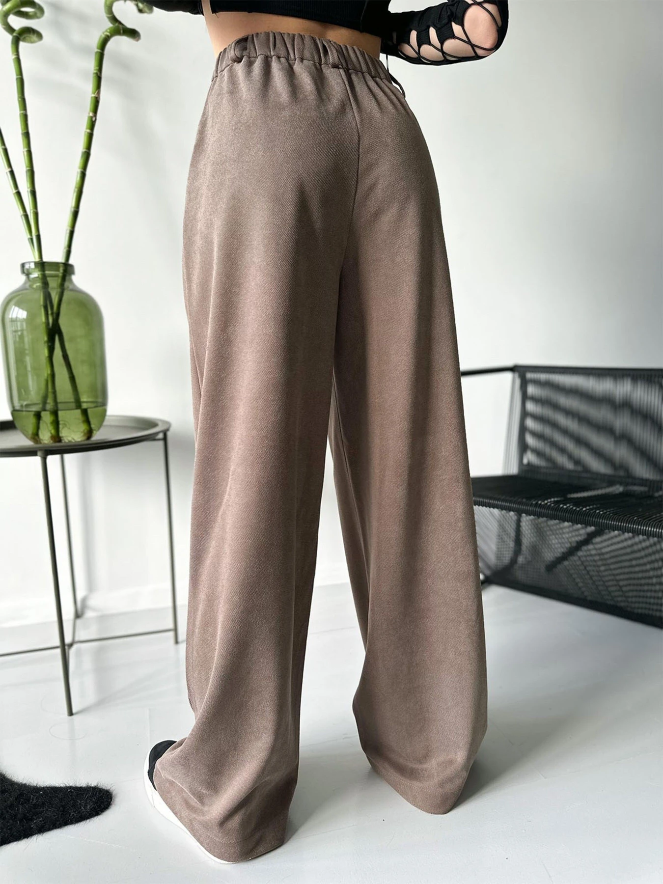 Брюки ISSA Plus модель 13749_brown Брюки ISSA Plus модель 13749_brown Фото