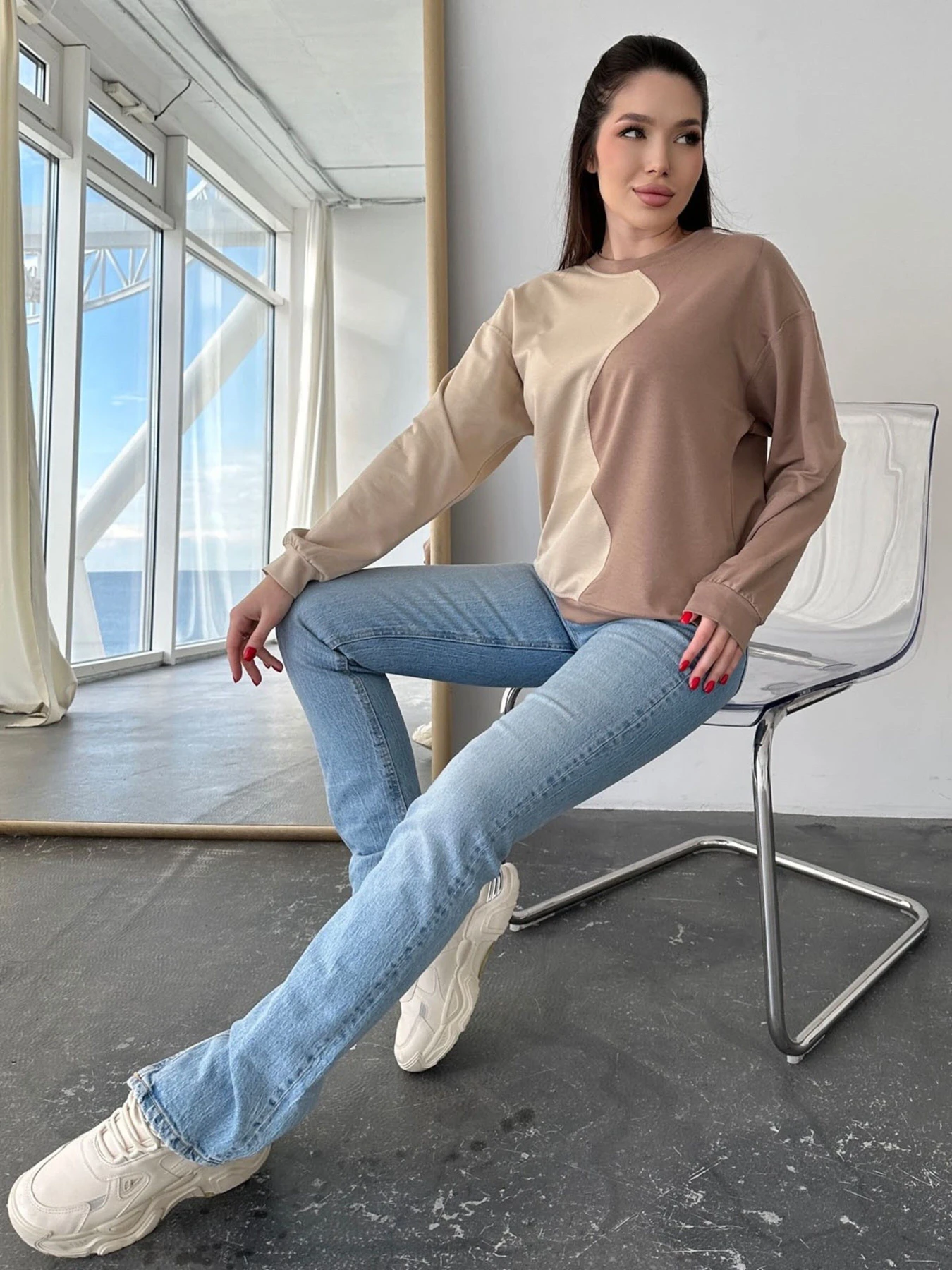 Худі та світшоти ISSA Plus модель 13755_beige Худі та світшоти ISSA Plus модель 13755_beige Фото