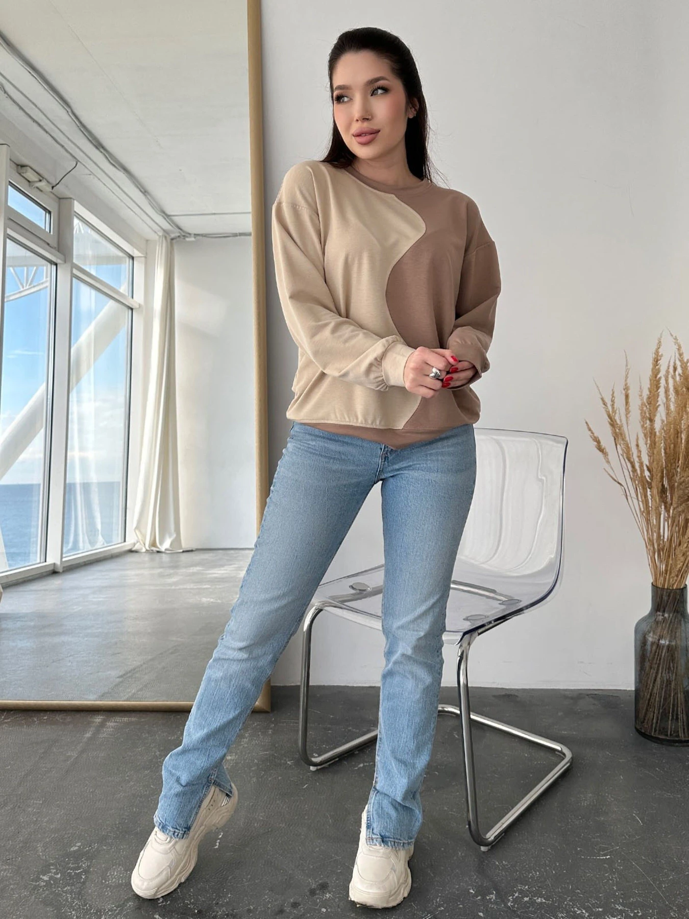 Худі та світшоти ISSA Plus модель 13755_beige Худі та світшоти ISSA Plus модель 13755_beige Фото