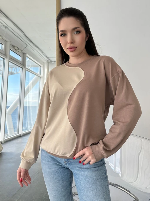 Худи и свитшоты ISSA Plus модель 13755_beige Фото