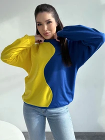 Худи и свитшоты ISSA Plus модель 13755_yellowblue Фото