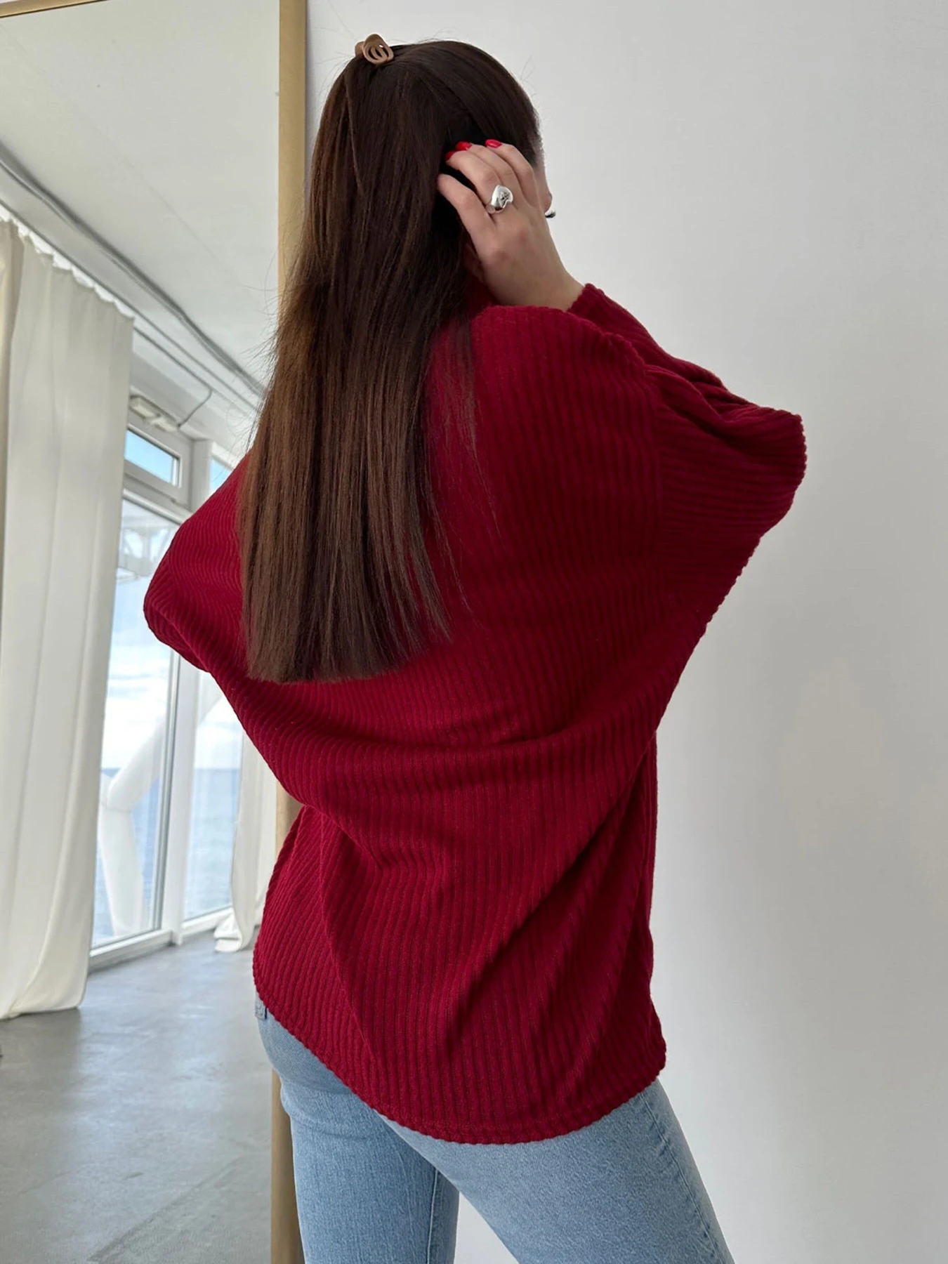 Светри та кардигани ISSA Plus модель 13763_burgundy Фото