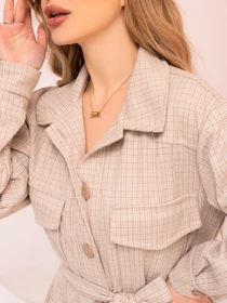 Платья ISSA Plus модель 13767_beige Фото