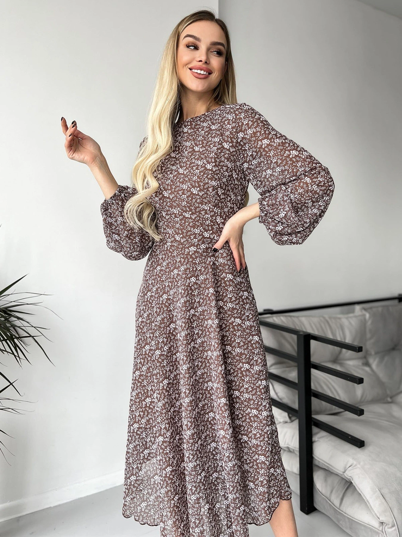 Сукні ISSA Plus модель 13770_brown Фото