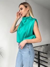 Сорочки ISSA Plus модель 13715A_green Фото