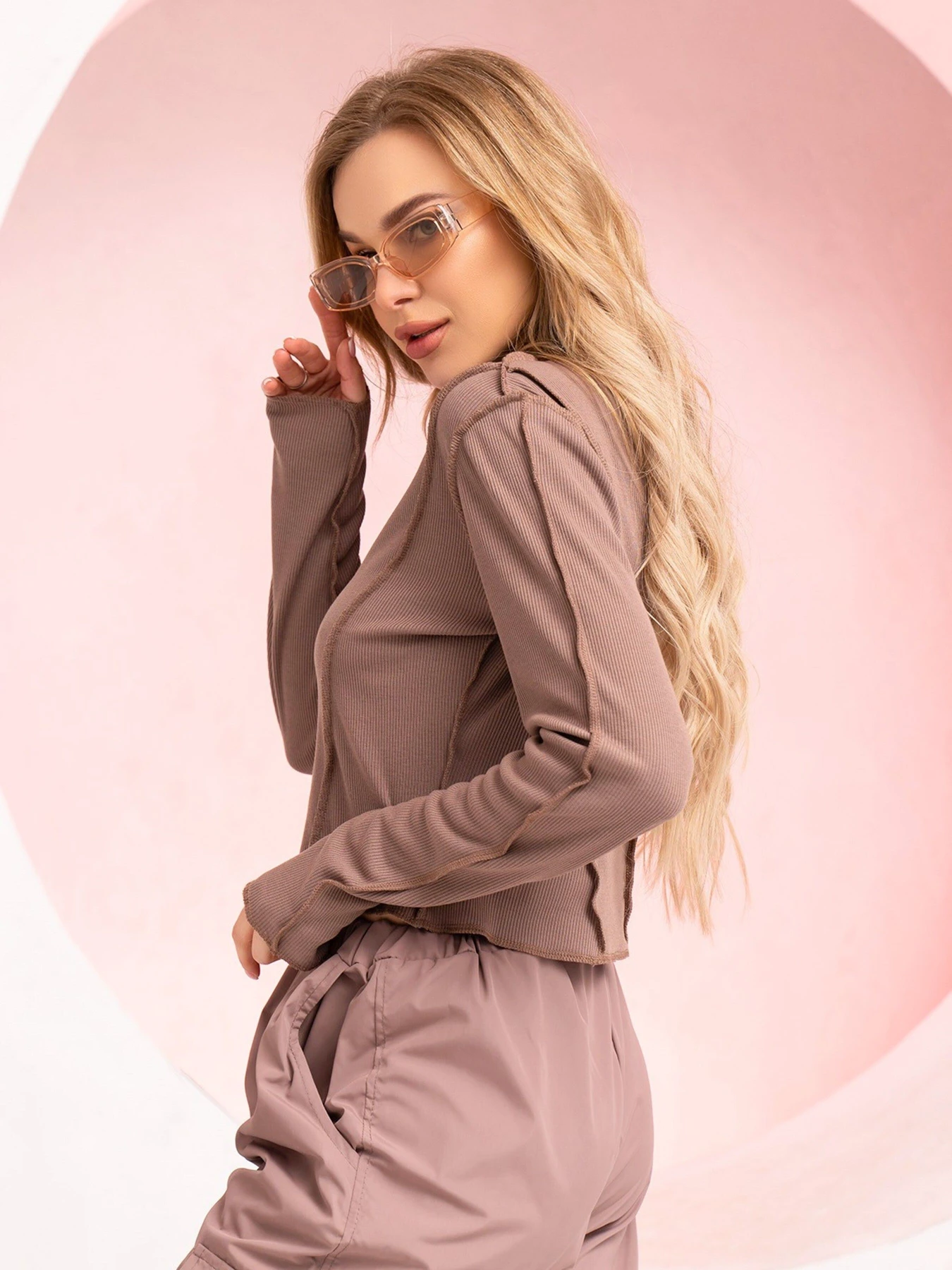 Светри та кардигани ISSA Plus модель SA-447_brown Фото