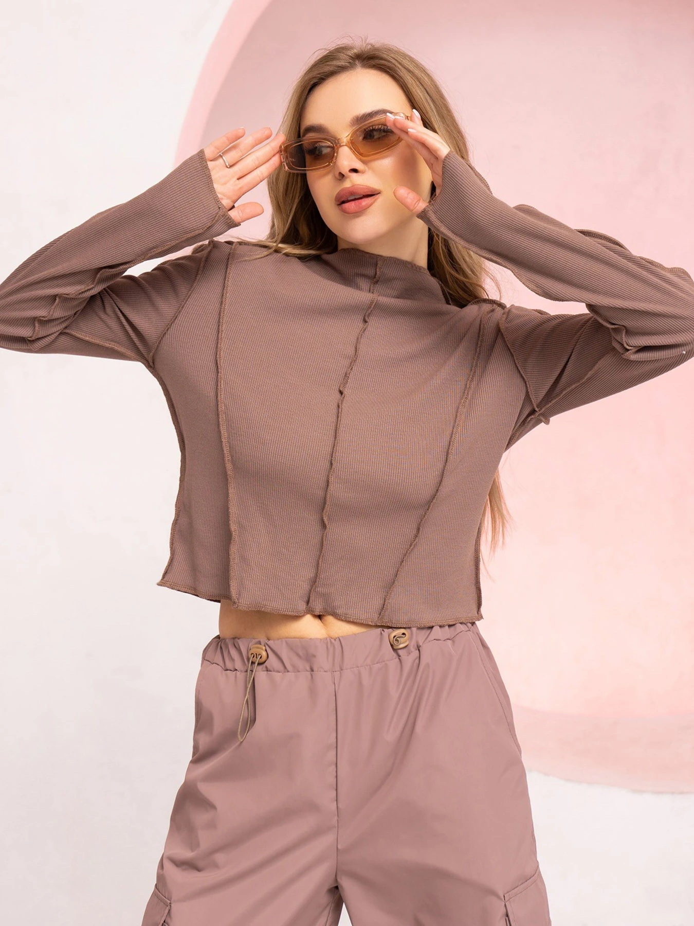 Светри та кардигани ISSA Plus модель SA-447_brown Фото