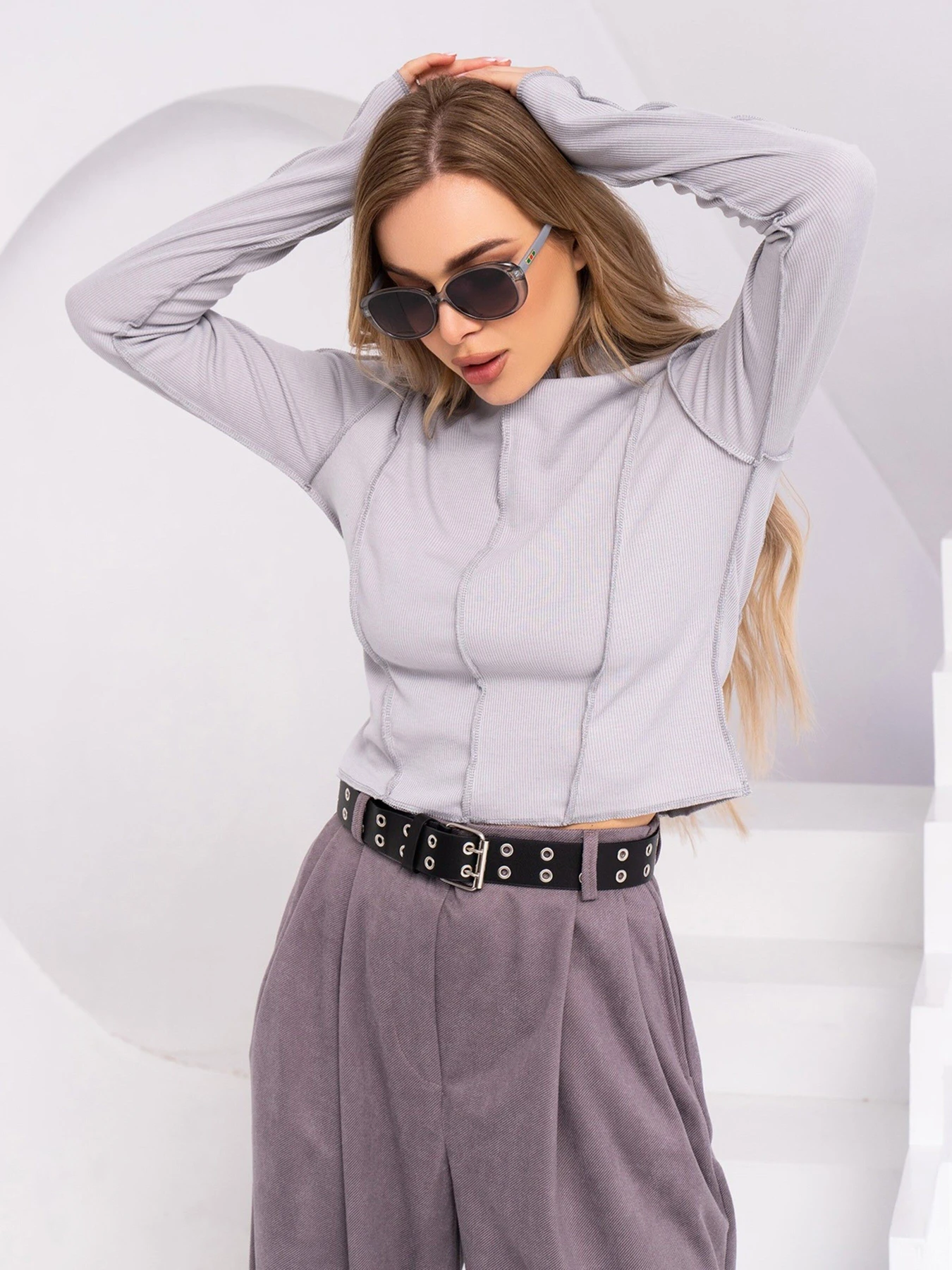 Светри та кардигани ISSA Plus модель SA-447_grey Фото