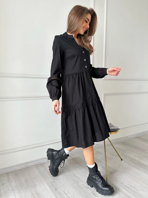Платья ISSA Plus модель SA-455_black Фото