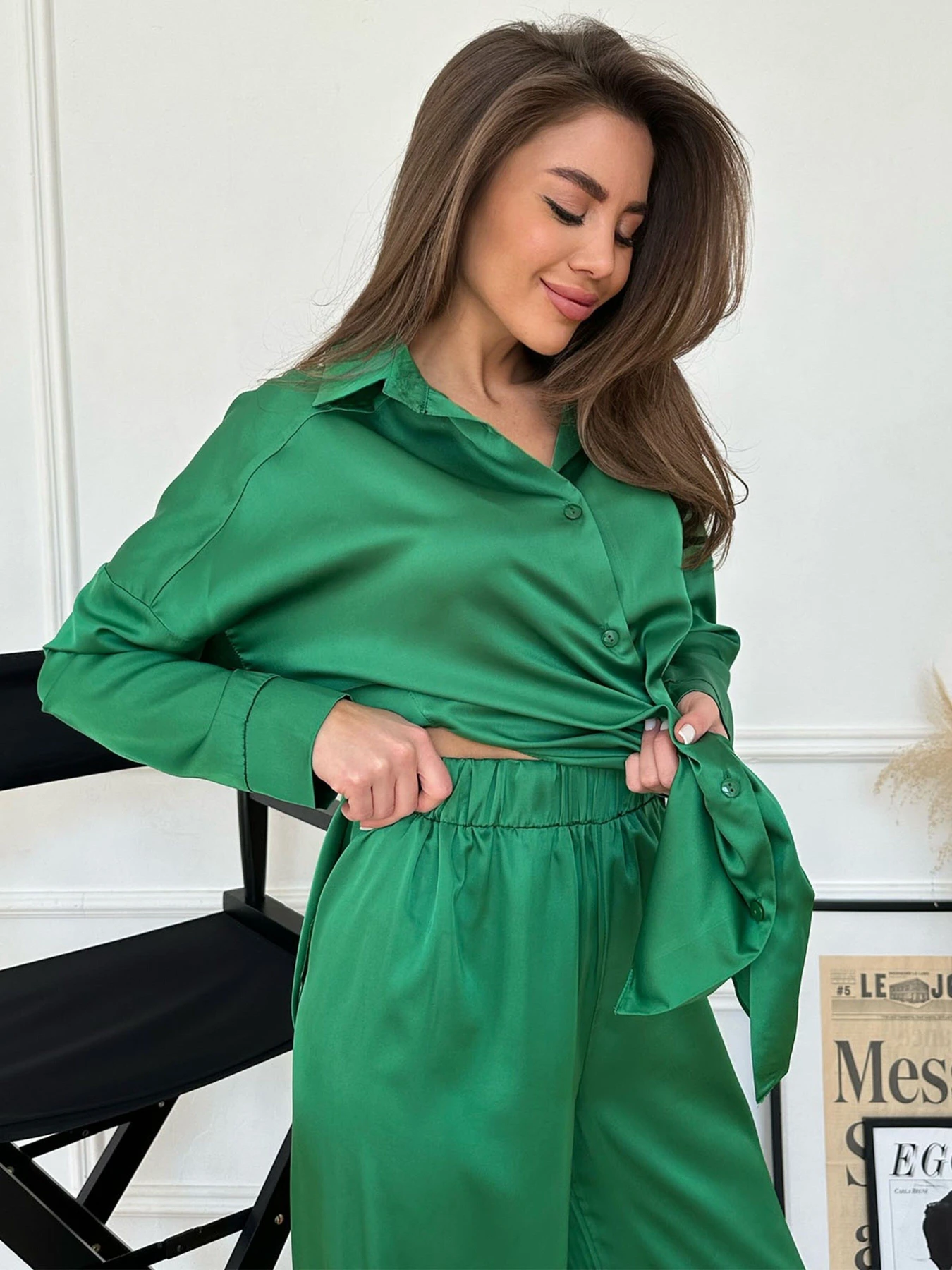 Костюмы ISSA Plus модель 13782_green Фото