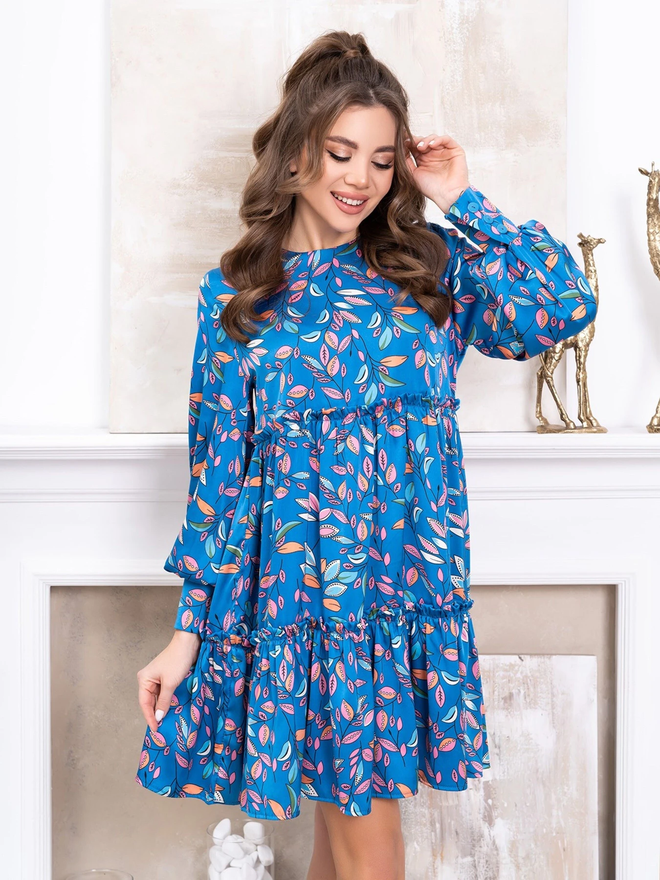 Платья ISSA Plus модель 13786_blue Фото