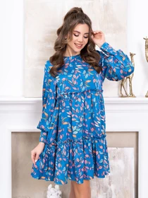 Платья ISSA Plus модель 13786_blue Фото