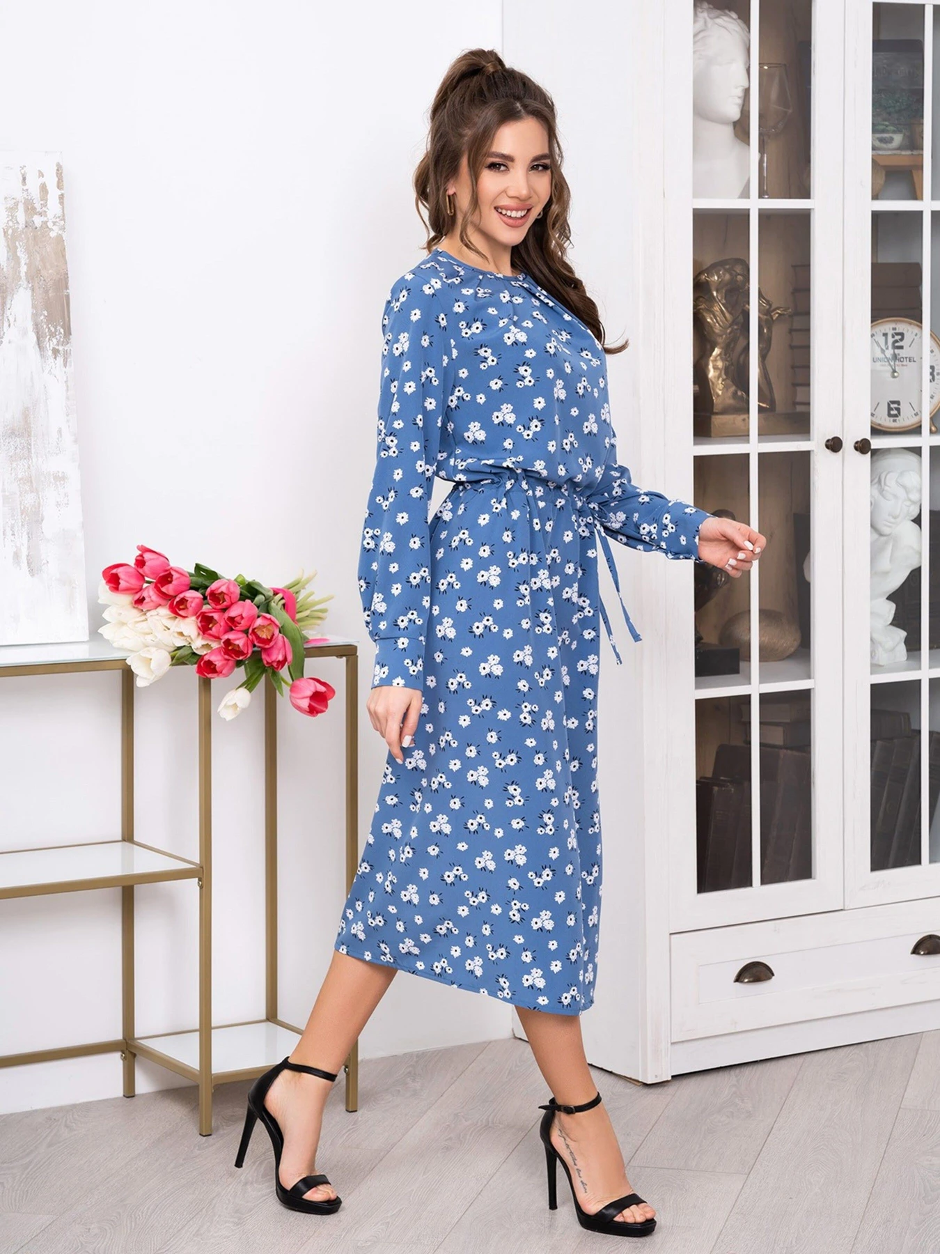 Платья ISSA Plus модель 13793_blue Фото