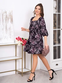 Платья ISSA Plus модель SA-456_black Фото