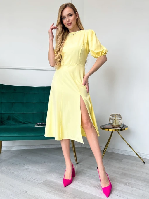 Сукні ISSA Plus модель 13810_yellow Фото