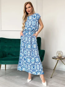 Сукні ISSA Plus модель 13828_blue Фото