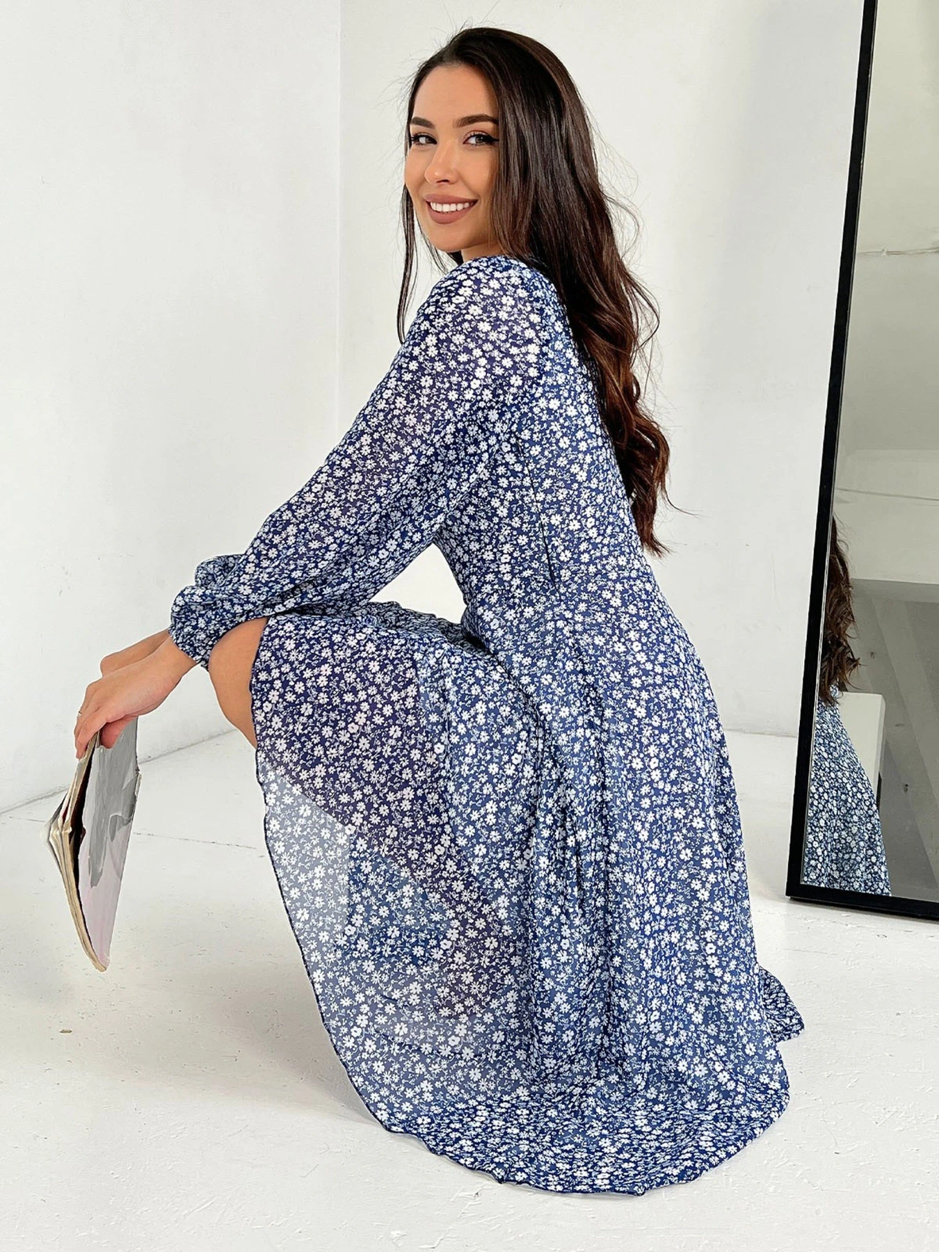 Платья ISSA Plus модель 13847_blue Платья ISSA Plus модель 13847_blue Фото