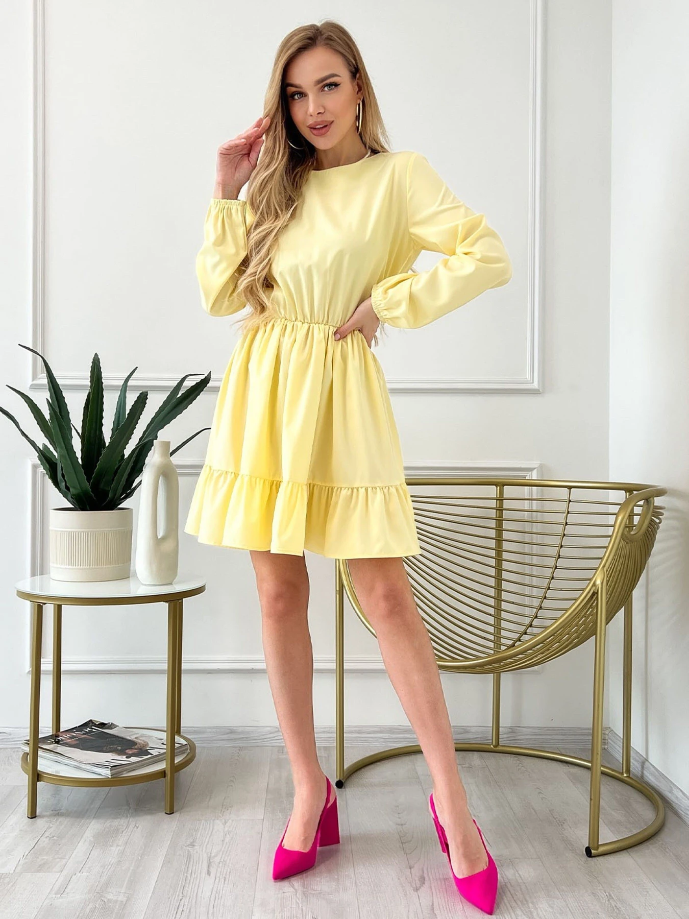 Платья ISSA Plus модель 13848_yellow Платья ISSA Plus модель 13848_yellow Фото