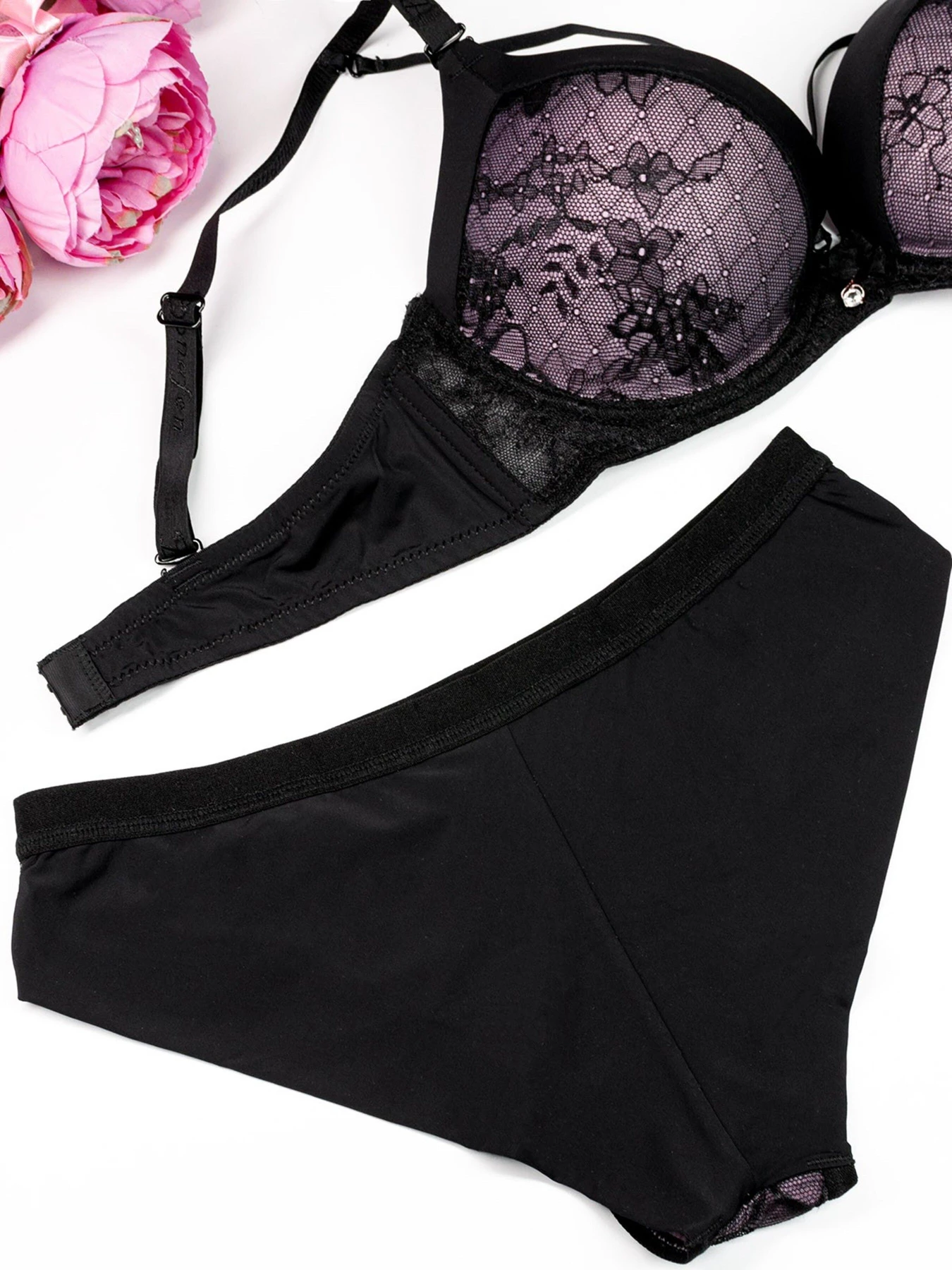 Нижнее белье ISSA Plus модель BL2-726_blacklilac Фото
