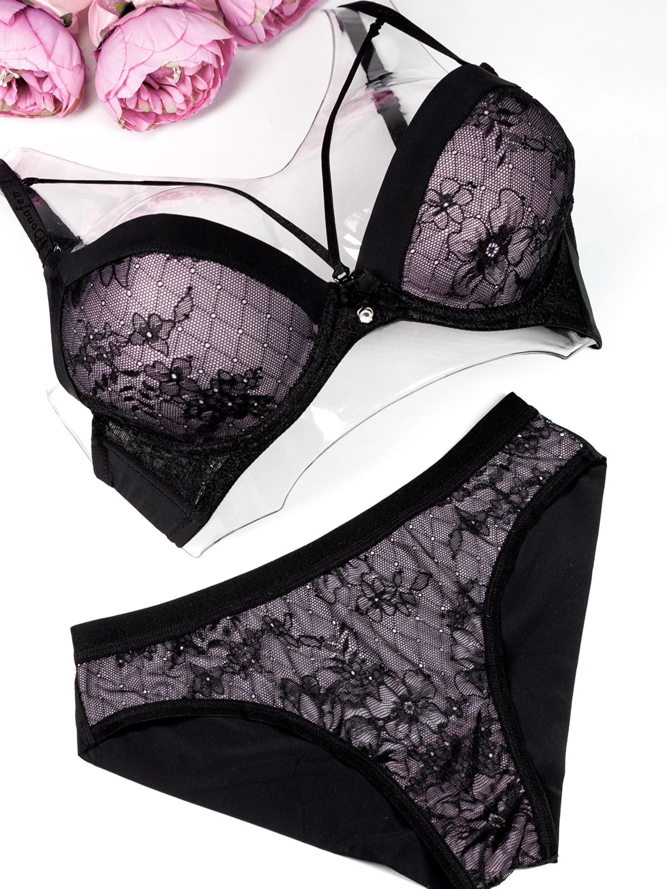 Нижнее белье ISSA Plus модель BL2-726_blacklilac Фото