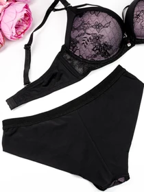 Нижнее белье ISSA Plus модель BL2-726_blacklilac Фото