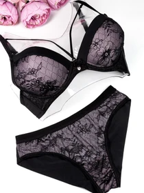 Нижнее белье ISSA Plus модель BL2-726_blacklilac Фото