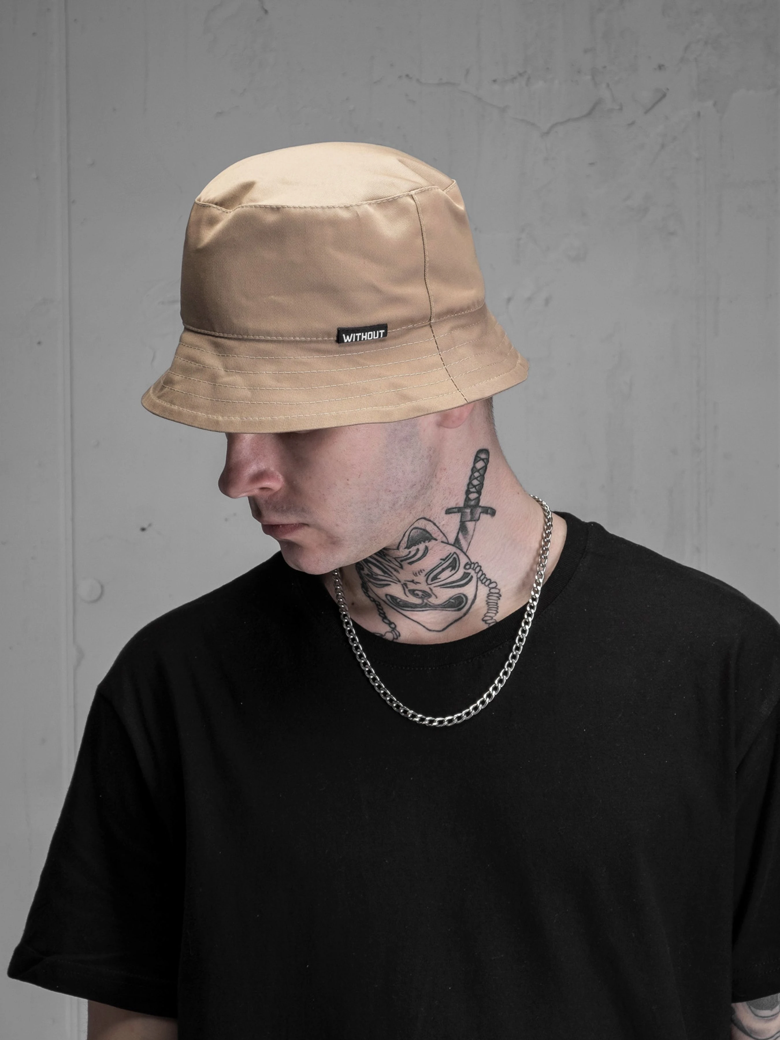 Without Панама колір бежевий