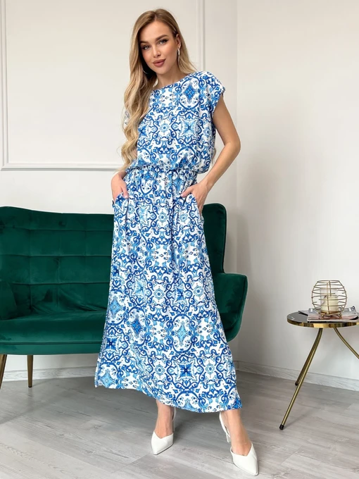 Платья ISSA Plus модель 13828_lightblue Фото