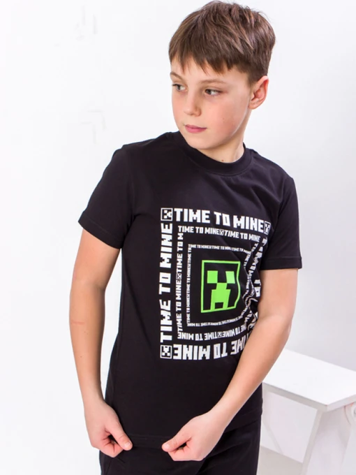 Футболки и поло Носи своє модель 6021G-minecraft-chornij Фото