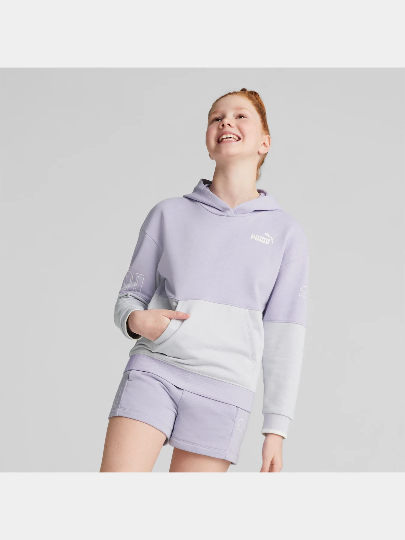 Худи и свитшоты PUMA Power Colorblock Hoodie модель 673549 Худи и свитшоты PUMA Power Colorblock Hoodie модель 673549 Фото