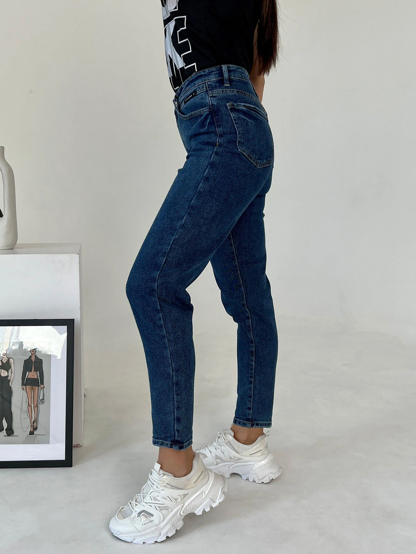 Джинси ISSA Plus модель WN20-402_blue Джинси ISSA Plus модель WN20-402_blue Фото