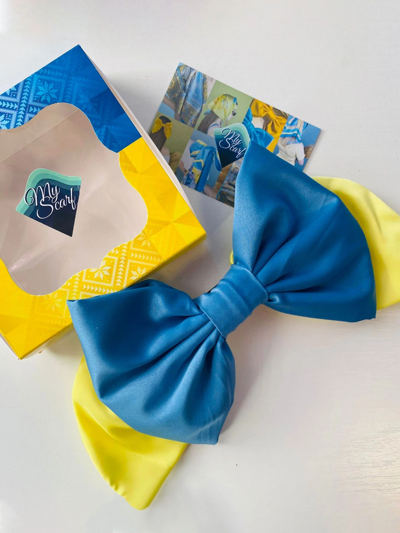 Большой желто-синий бант. Колекція "Україна" MyScarf модель ba_045 Большой желто-синий бант. Колекція "Україна" MyScarf модель ba_045 Фото