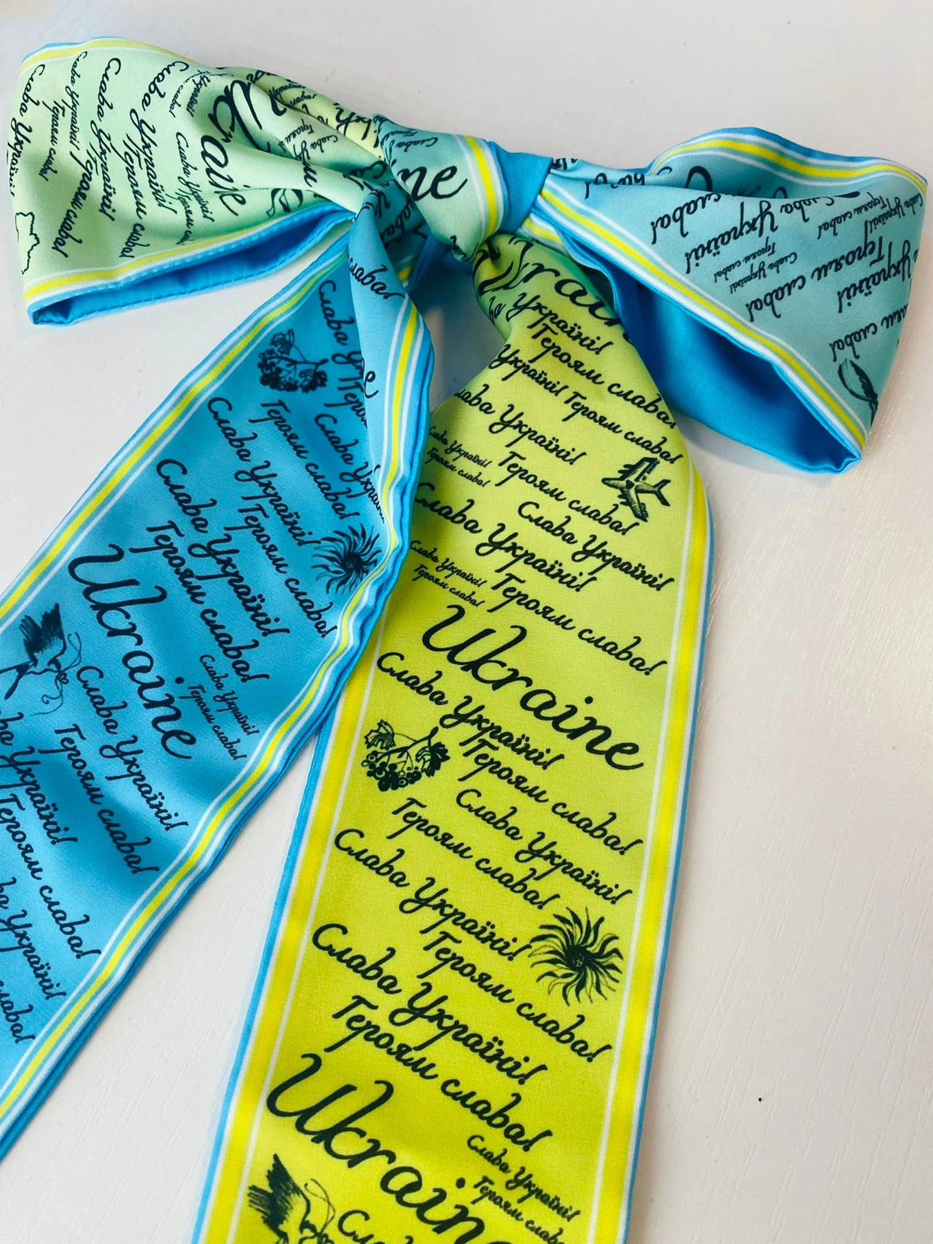 Твилли желто-голубой. Коллекция "Украина". MyScarf модель gt_045 Твилли желто-голубой. Коллекция "Украина". MyScarf модель gt_045 Фото