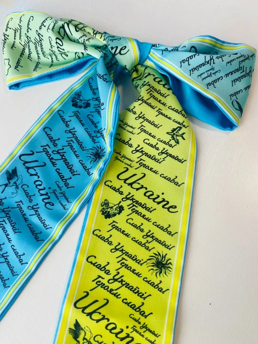 Твіллі жовто-блакитний. Колекція "Україна" MyScarf, синьо-жовтий фото 2