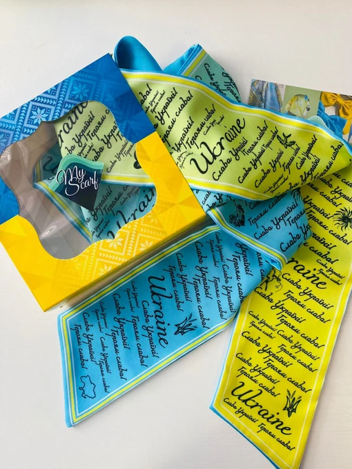 Твіллі жовто-блакитний. Колекція "Україна". MyScarf модель gt_045 Фото