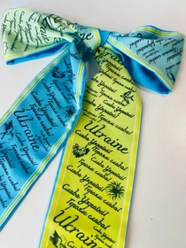 Твилли желто-голубой. Коллекция "Украина". MyScarf модель gt_045 Фото