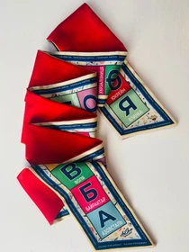 Твіллі дизайнерське "Українська абетка" MyScarf модель gt_046 Фото