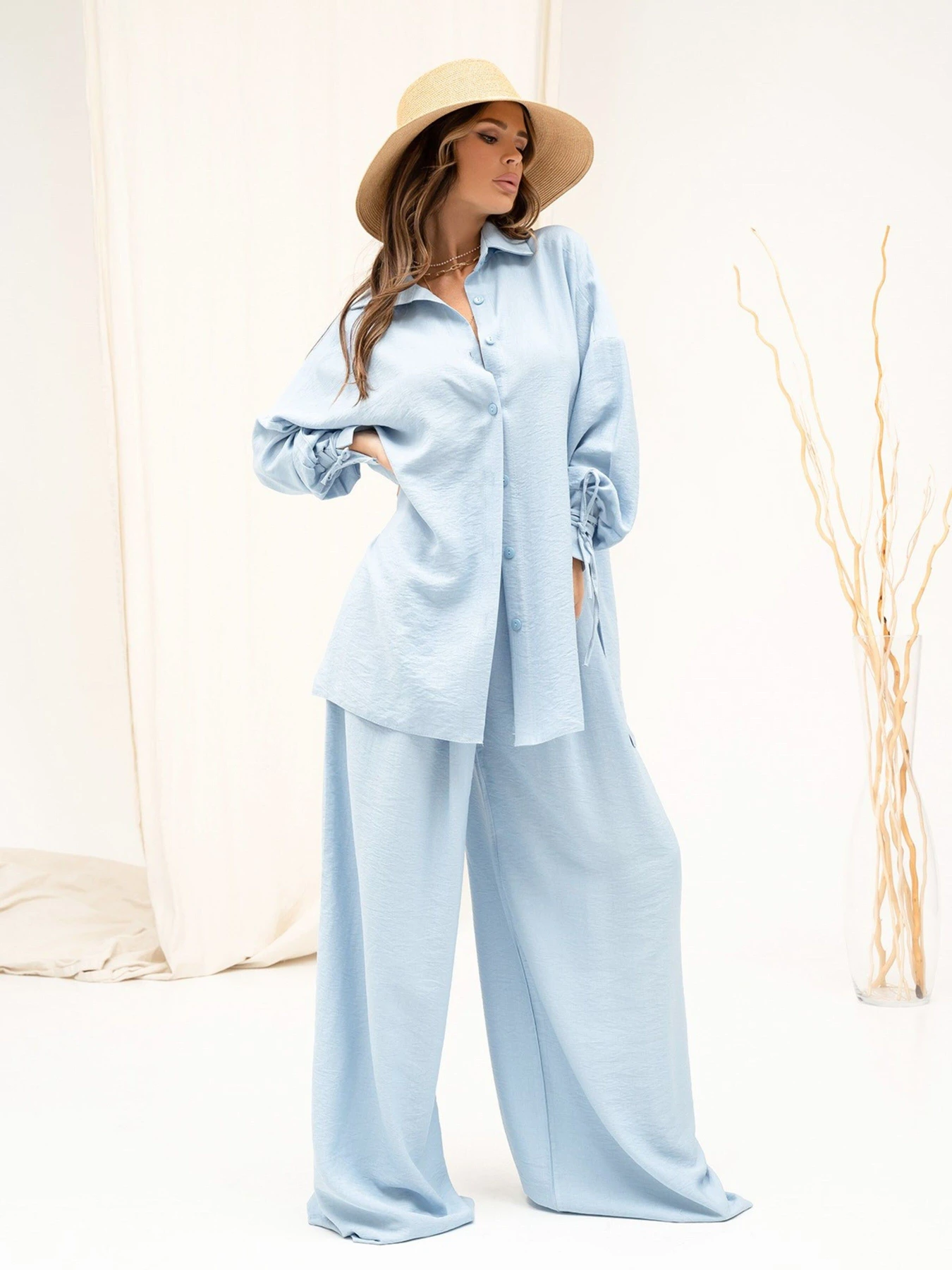 Костюмы ISSA Plus модель 13886_blue Костюмы ISSA Plus модель 13886_blue Фото