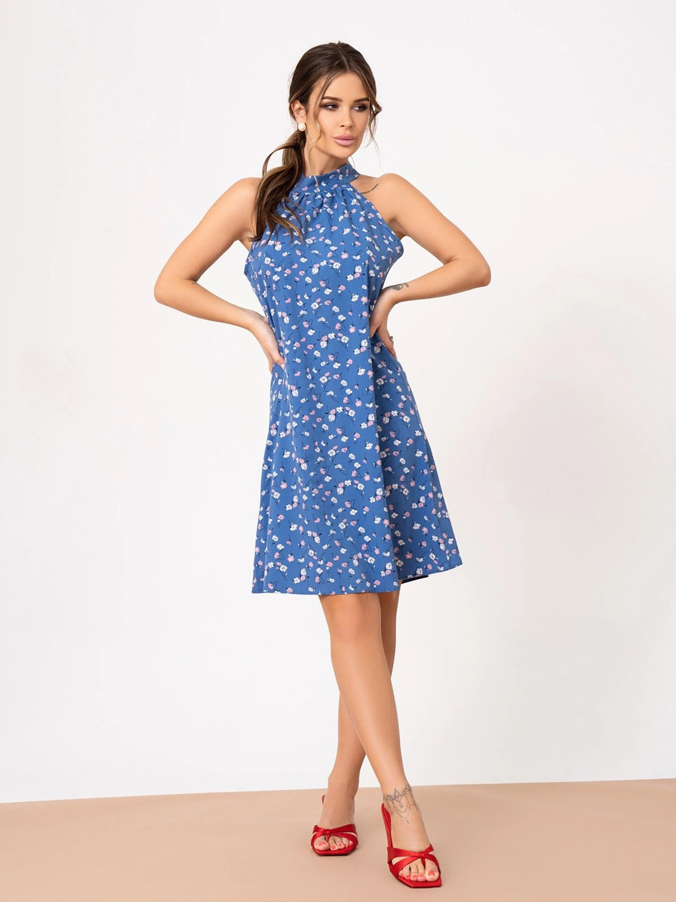 Платья ISSA Plus модель SA-248A_blue Фото