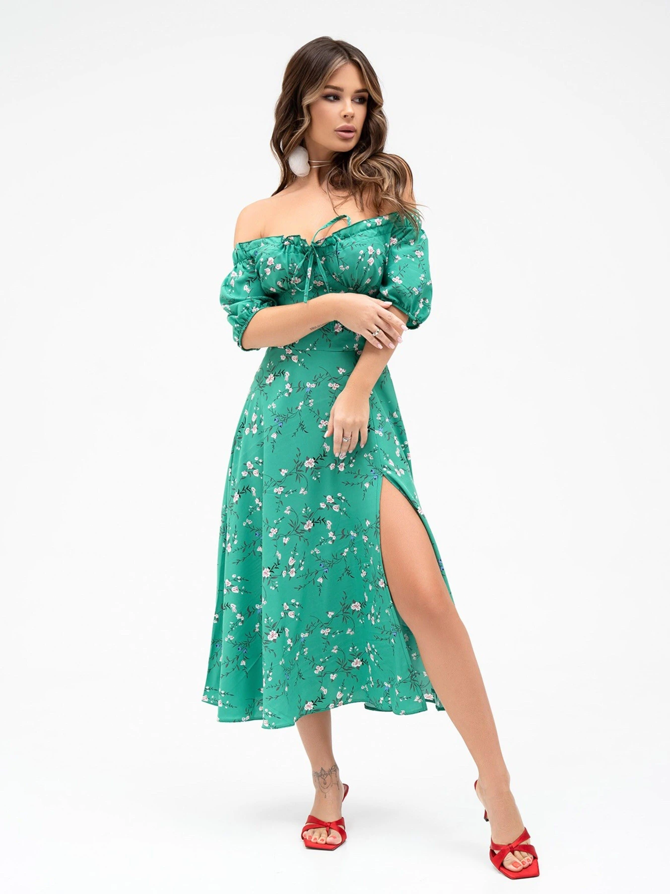 Платья ISSA Plus модель SA-462_green Платья ISSA Plus модель SA-462_green Фото