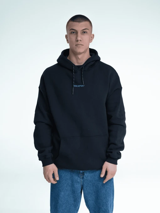 Худи и свитшоты Bezlad модель hoodiebasicblacklogo Фото