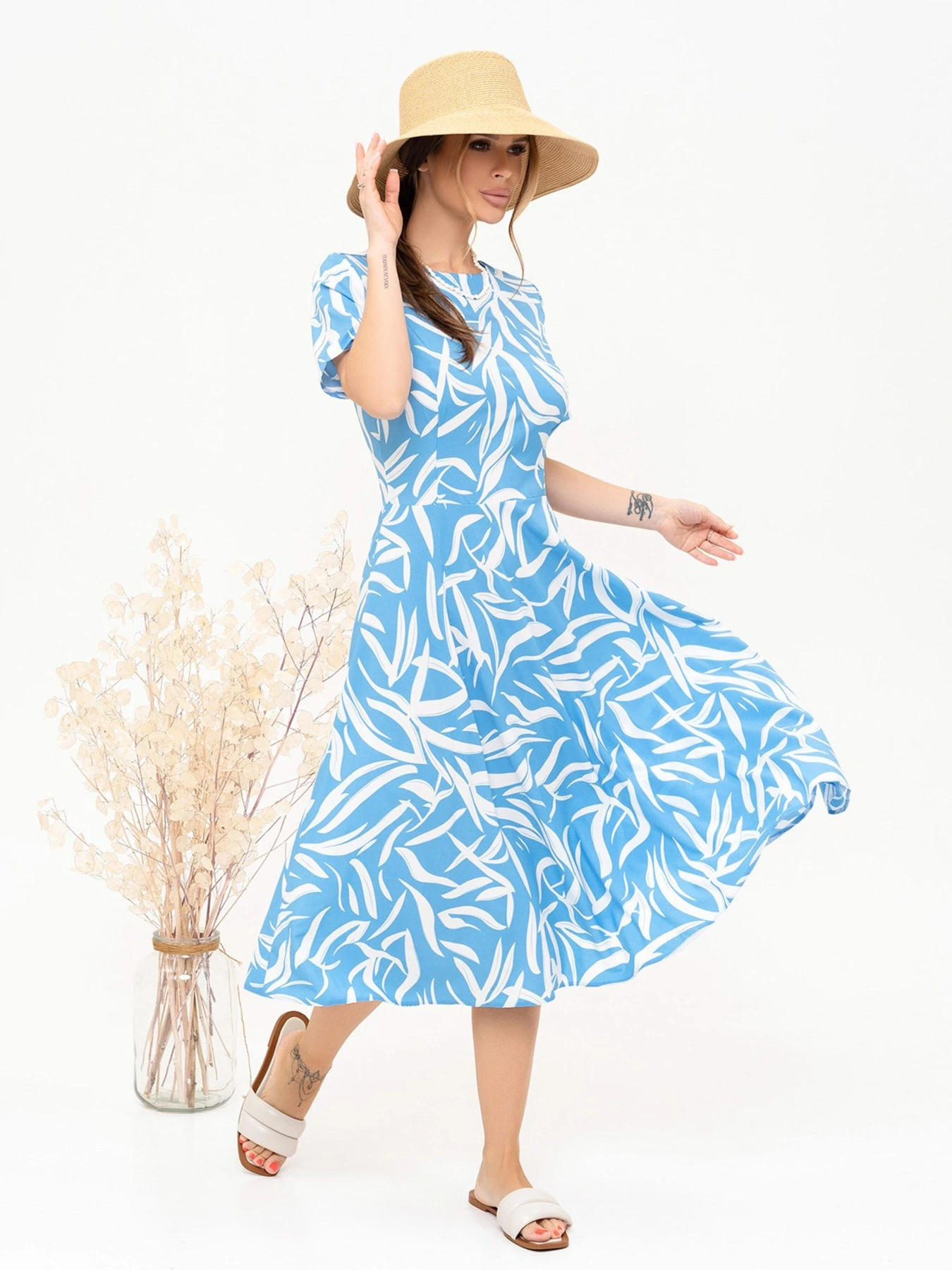 Платья ISSA Plus модель 13891_blue Платья ISSA Plus модель 13891_blue Фото