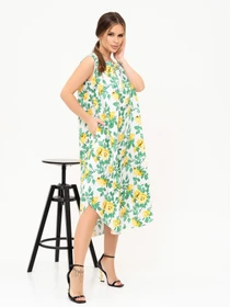 Платья ISSA Plus модель 13914_whiteyellow Фото