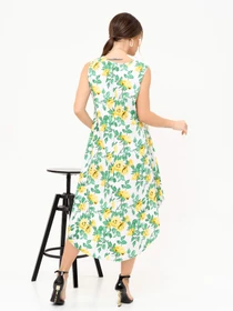 Платья ISSA Plus модель 13914_whiteyellow Фото