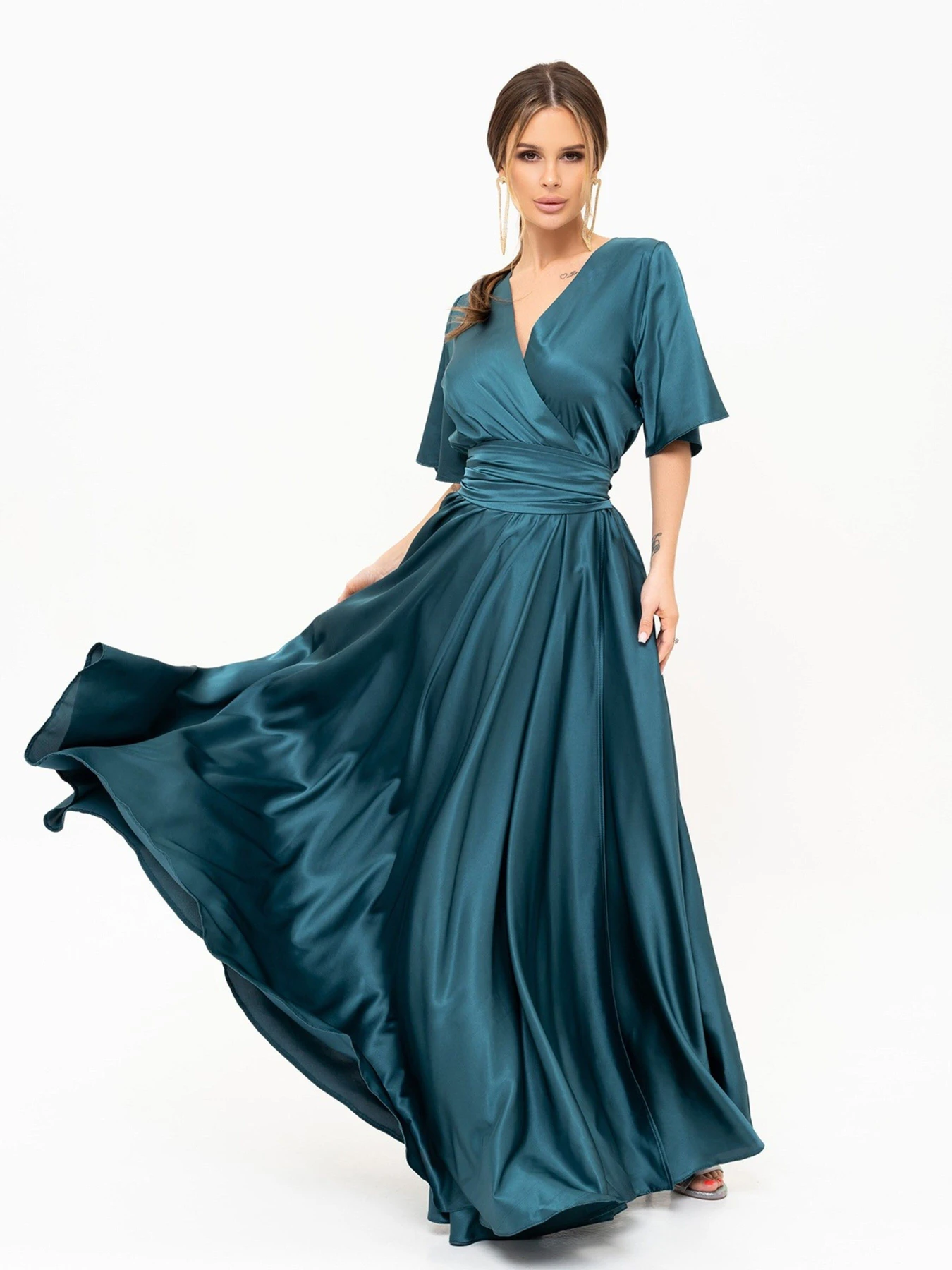 Платья ISSA Plus модель 13916_green Платья ISSA Plus модель 13916_green Фото