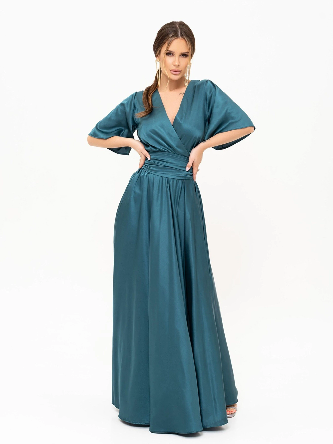 Платья ISSA Plus модель 13916_green Платья ISSA Plus модель 13916_green Фото