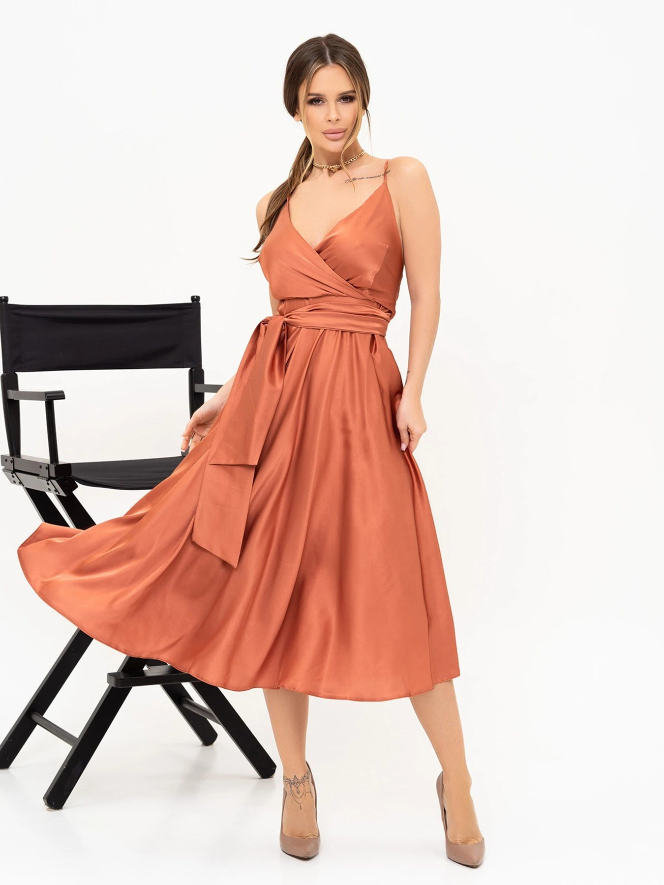 Платья ISSA Plus модель 13917_terracotta Платья ISSA Plus модель 13917_terracotta Фото
